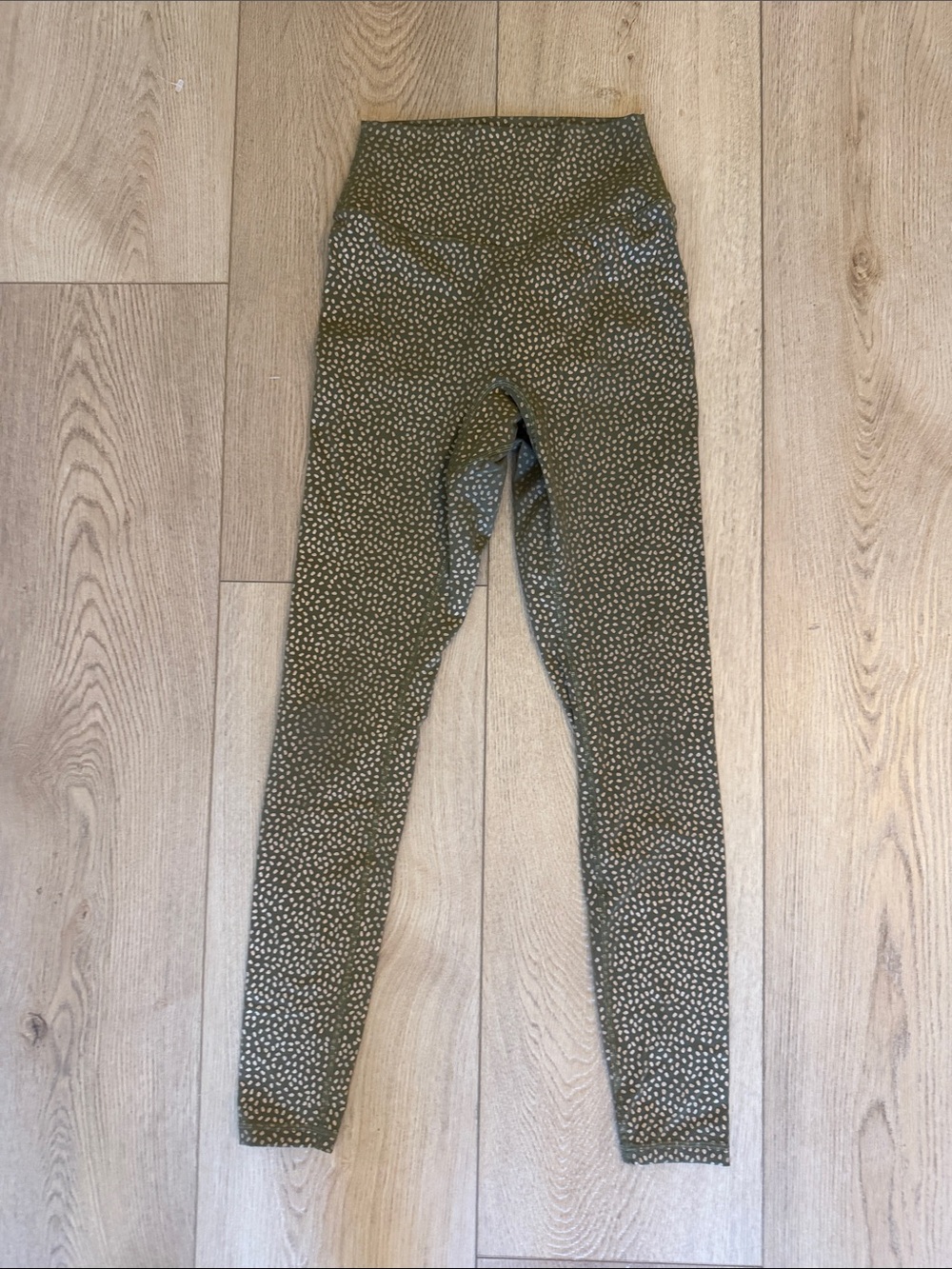 BuffBunny Olive Green Dot-Print Leggings